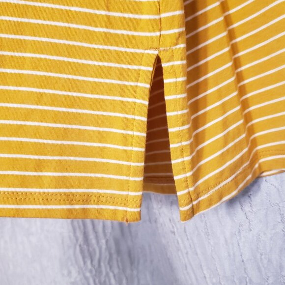 Square Neck Stripped Tee Split Hem Women's Plus Size 2X 20W or 22W - Picture 5 of 9